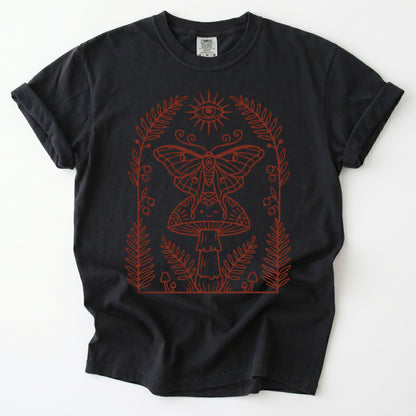 Moth & Mushroom Vintage Washed T-Shirt