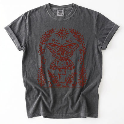 Moth & Mushroom Vintage Washed T-Shirt