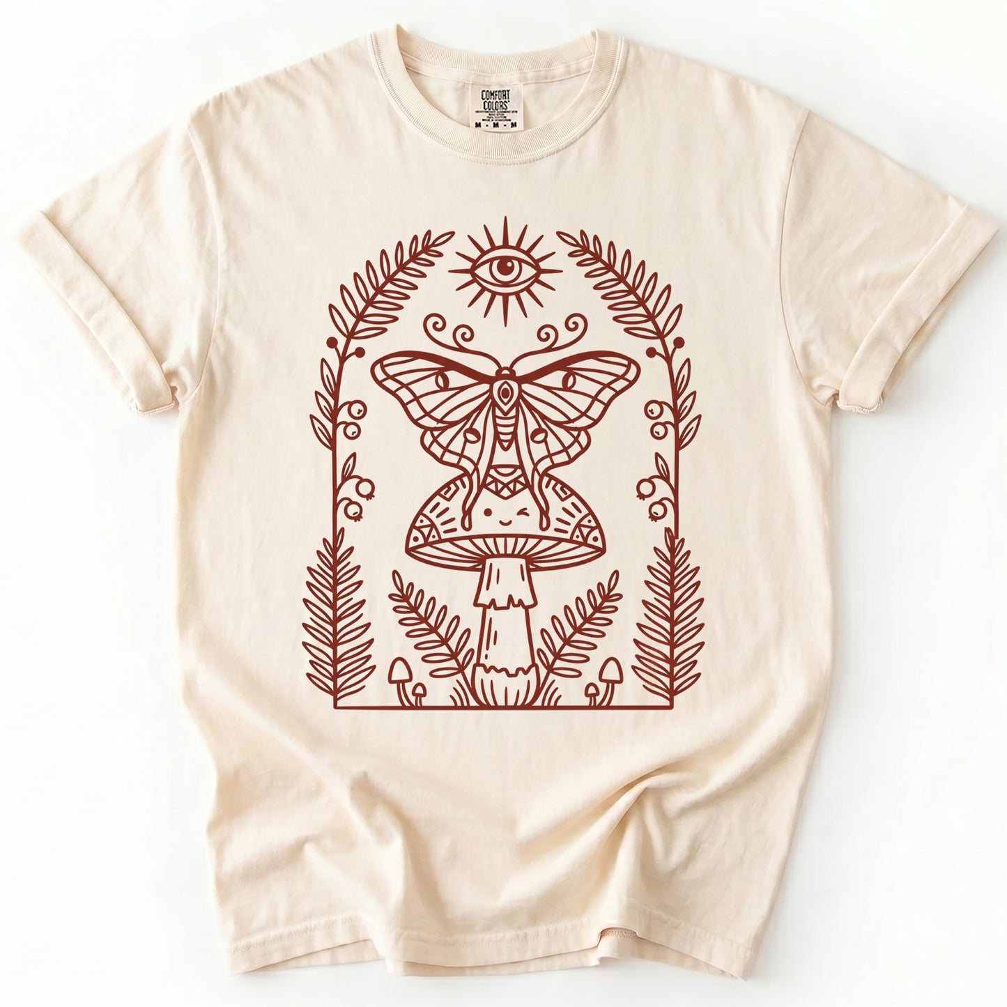Moth & Mushroom Vintage Washed T-Shirt