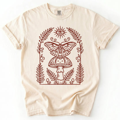 Moth & Mushroom Vintage Washed T-Shirt