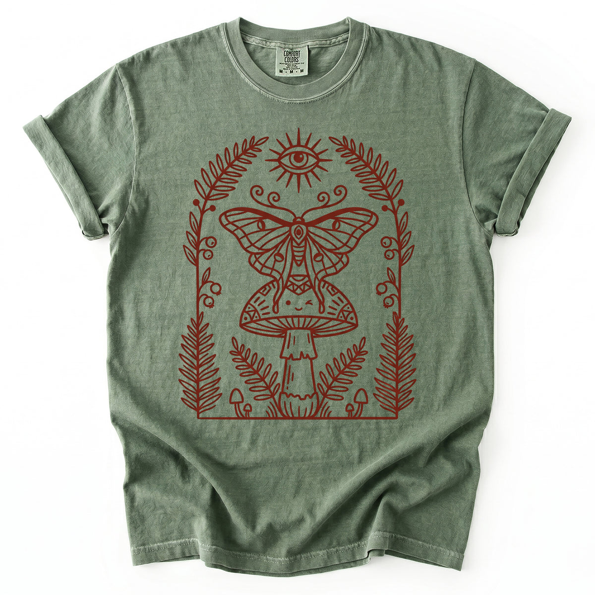 Moth & Mushroom Vintage Washed T-Shirt