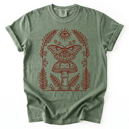 Moth & Mushroom Vintage Washed T-Shirt