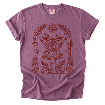Moth & Mushroom Vintage Washed T-Shirt