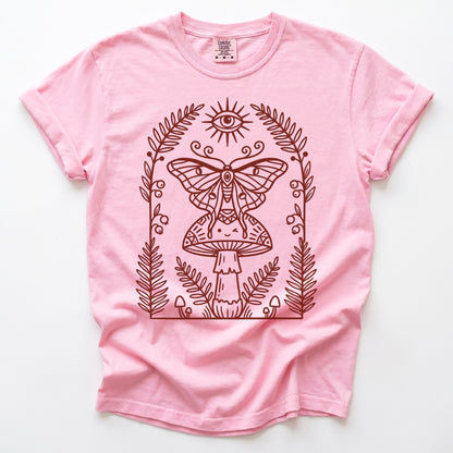 Moth & Mushroom Vintage Washed T-Shirt