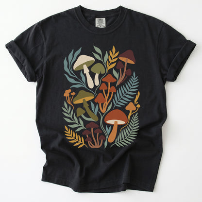 Mushroom Foliage Vintage Washed T-Shirt