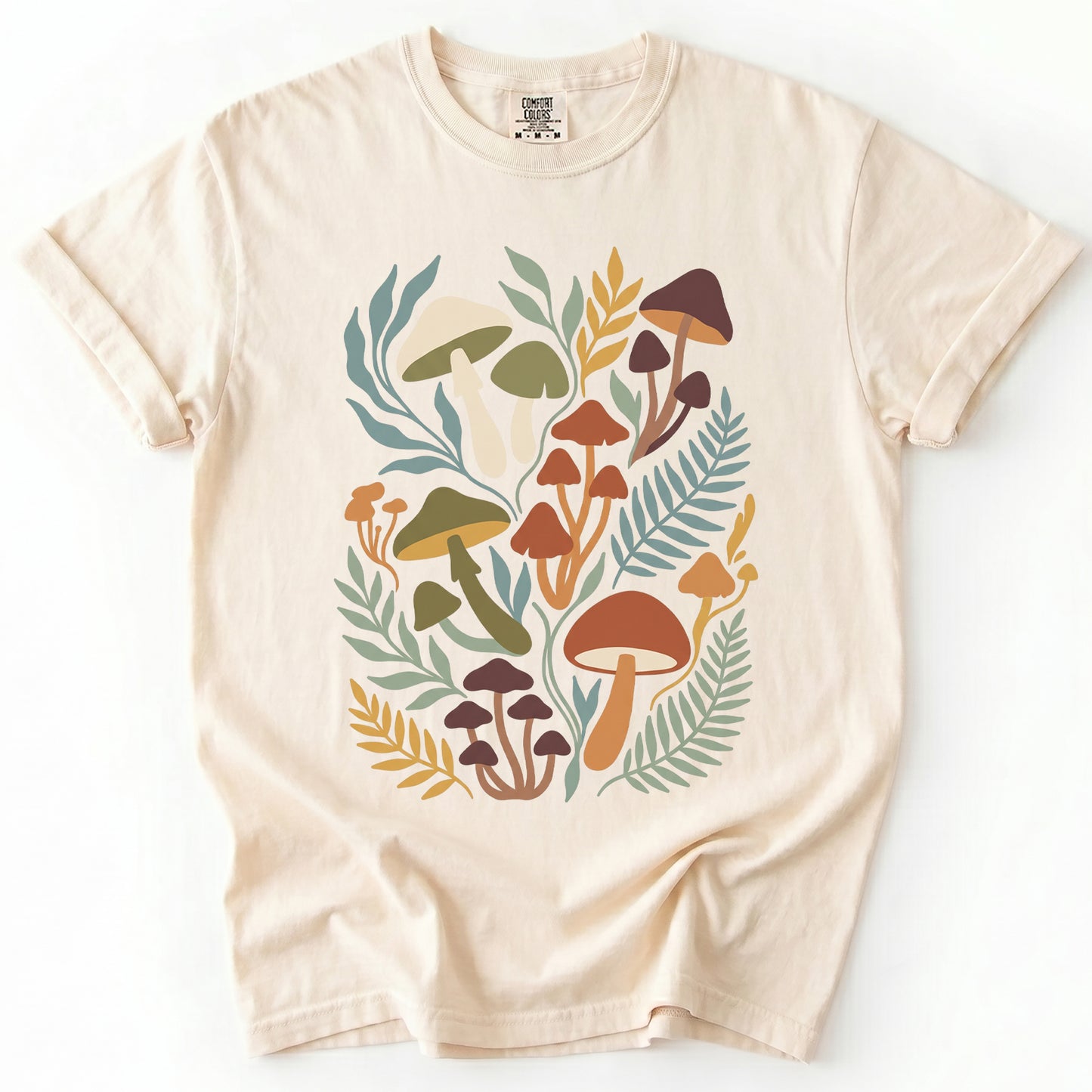 Mushroom Foliage Vintage Washed T-Shirt