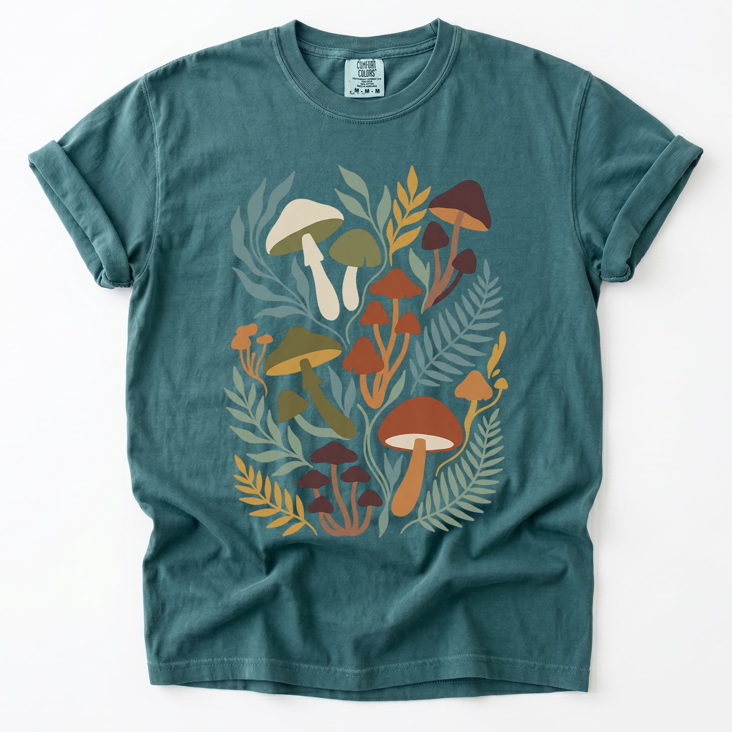 Mushroom Foliage Vintage Washed T-Shirt