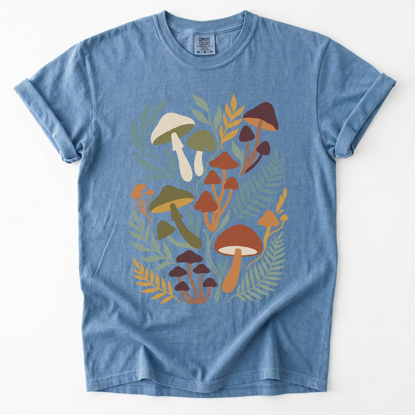 Mushroom Foliage Vintage Washed T-Shirt