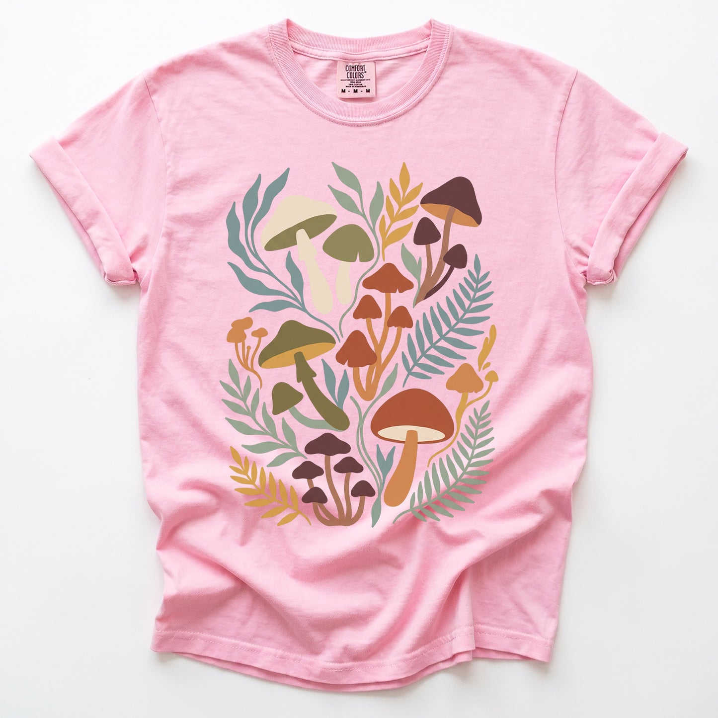 Mushroom Foliage Vintage Washed T-Shirt