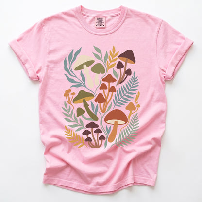 Mushroom Foliage Vintage Washed T-Shirt