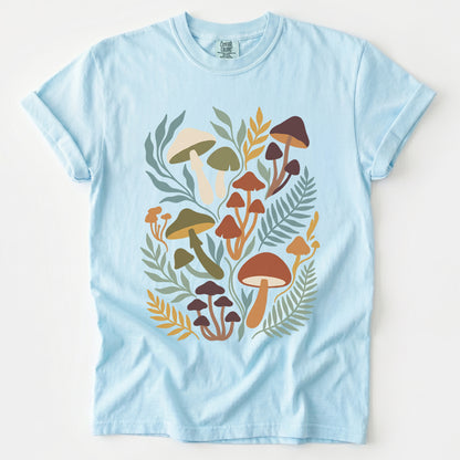 Mushroom Foliage Vintage Washed T-Shirt
