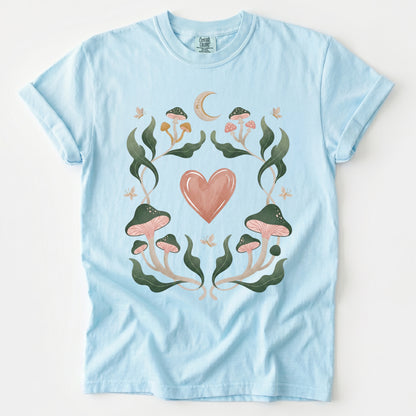 Mushroom & Heart Vintage Washed T-Shirt