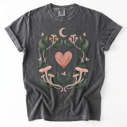 Mushroom & Heart Vintage Washed T-Shirt