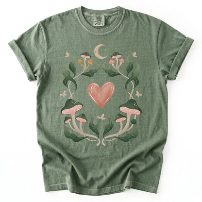 Mushroom & Heart Vintage Washed T-Shirt