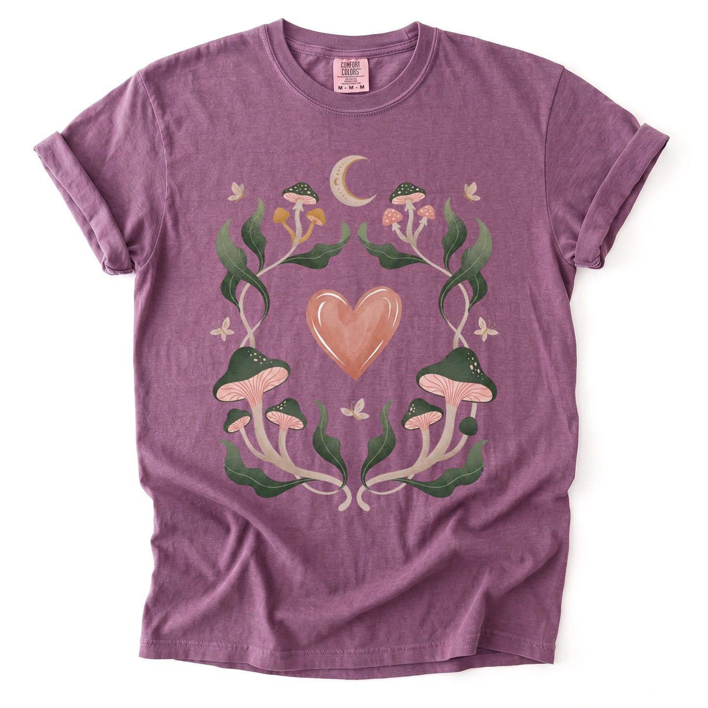 Mushroom & Heart Vintage Washed T-Shirt