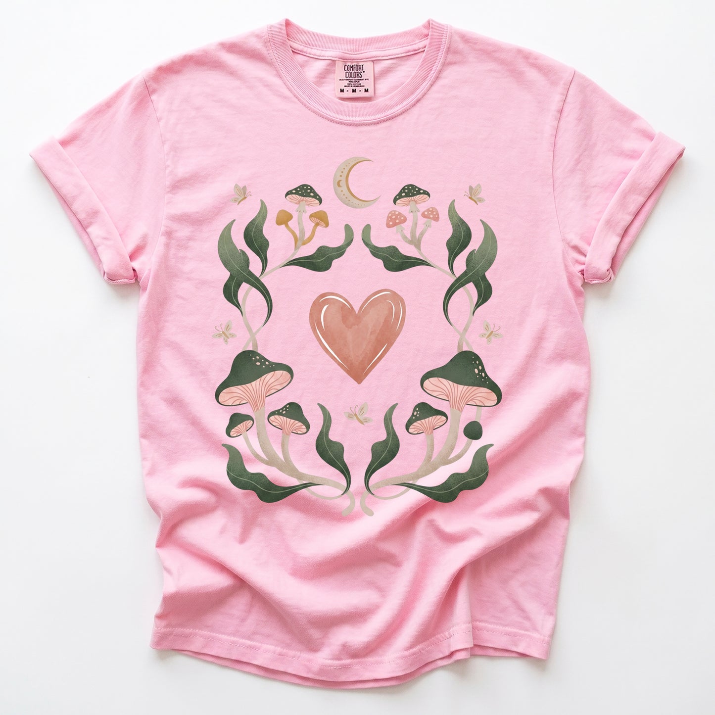 Mushroom & Heart Vintage Washed T-Shirt