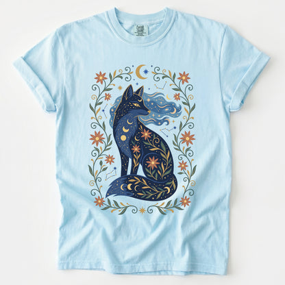 Mystic Celestial Fox Vintage Washed T-Shirt
