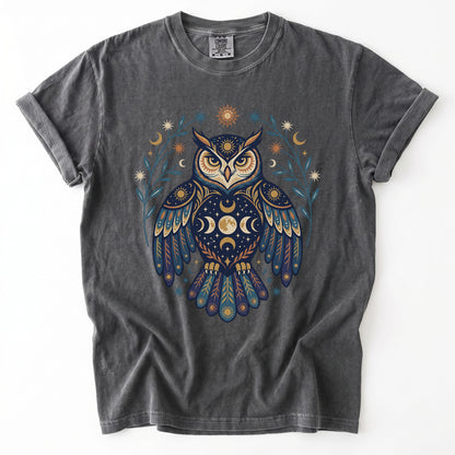 Mystic Celestial Owl Vintage Washed T-Shirt