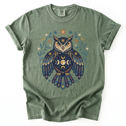 Mystic Celestial Owl Vintage Washed T-Shirt