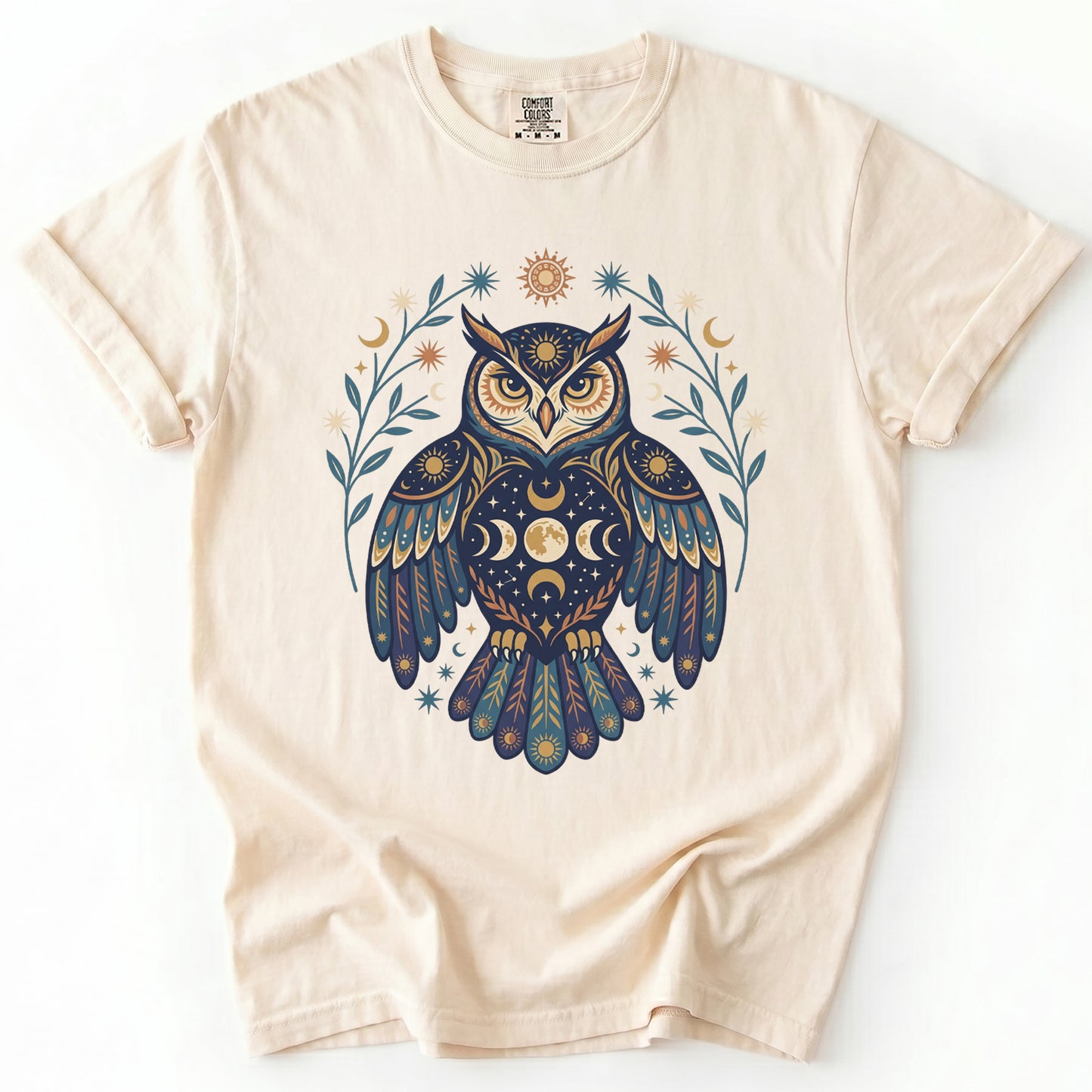 Mystic Celestial Owl Vintage Washed T-Shirt