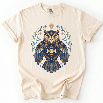 Mystic Celestial Owl Vintage Washed T-Shirt