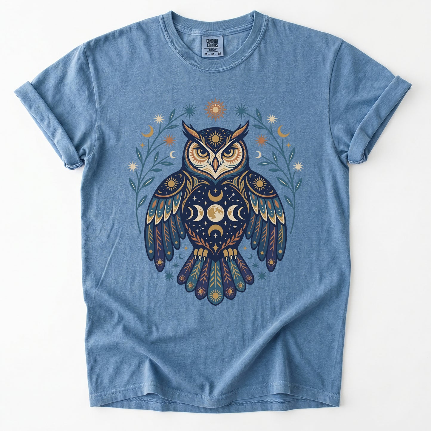 Mystic Celestial Owl Vintage Washed T-Shirt