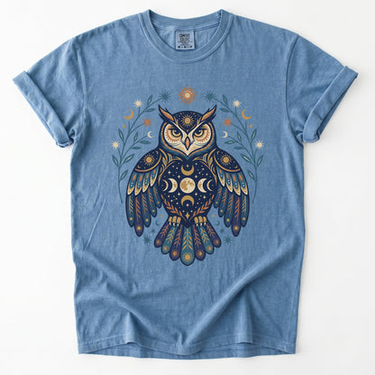 Mystic Celestial Owl Vintage Washed T-Shirt