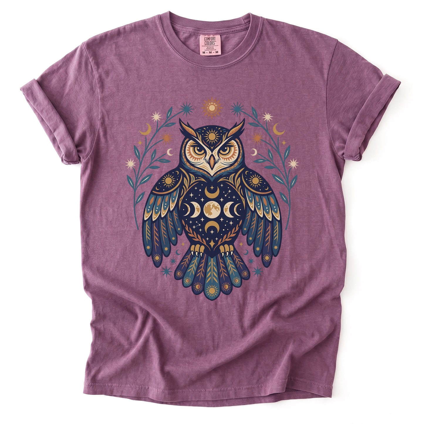 Mystic Celestial Owl Vintage Washed T-Shirt