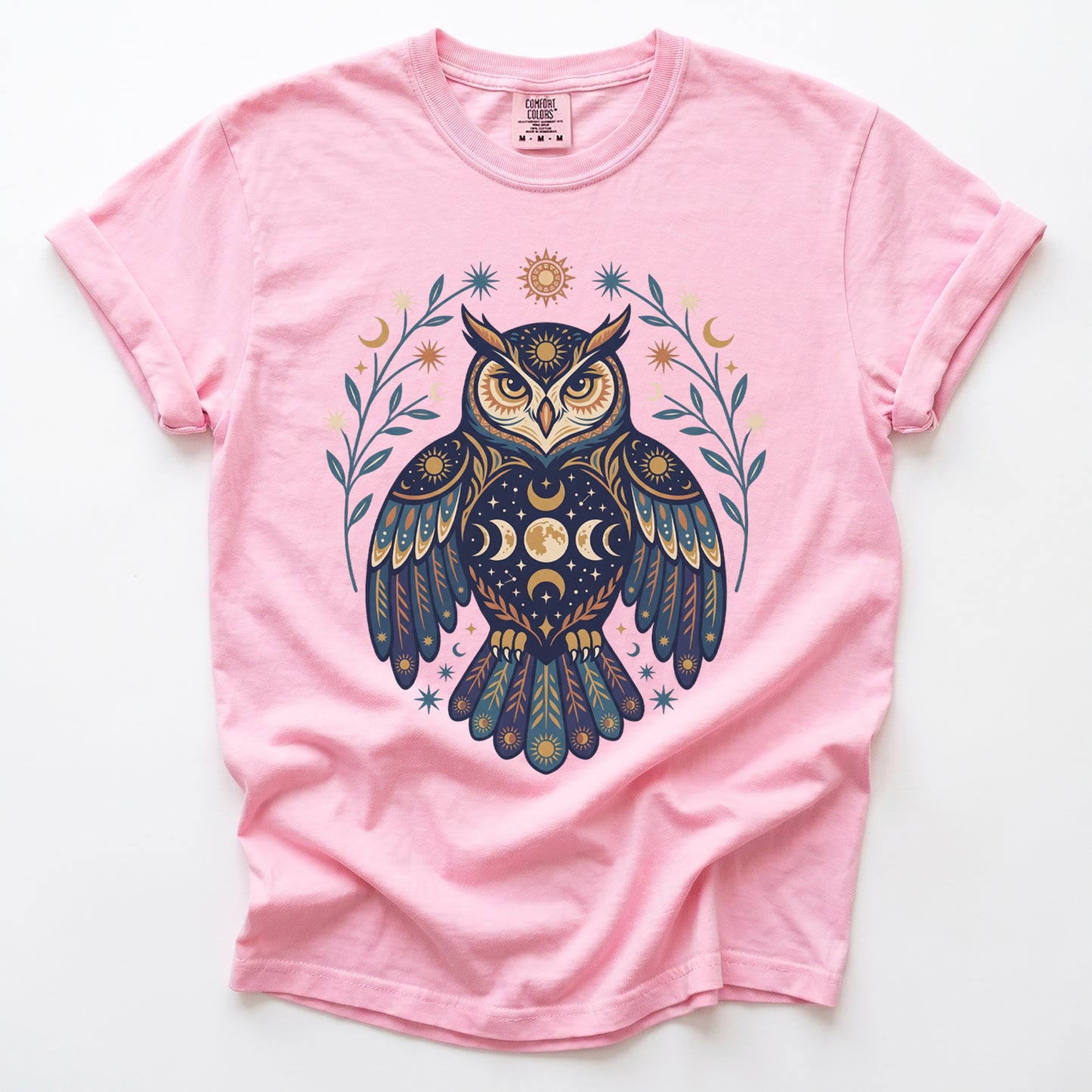 Mystic Celestial Owl Vintage Washed T-Shirt