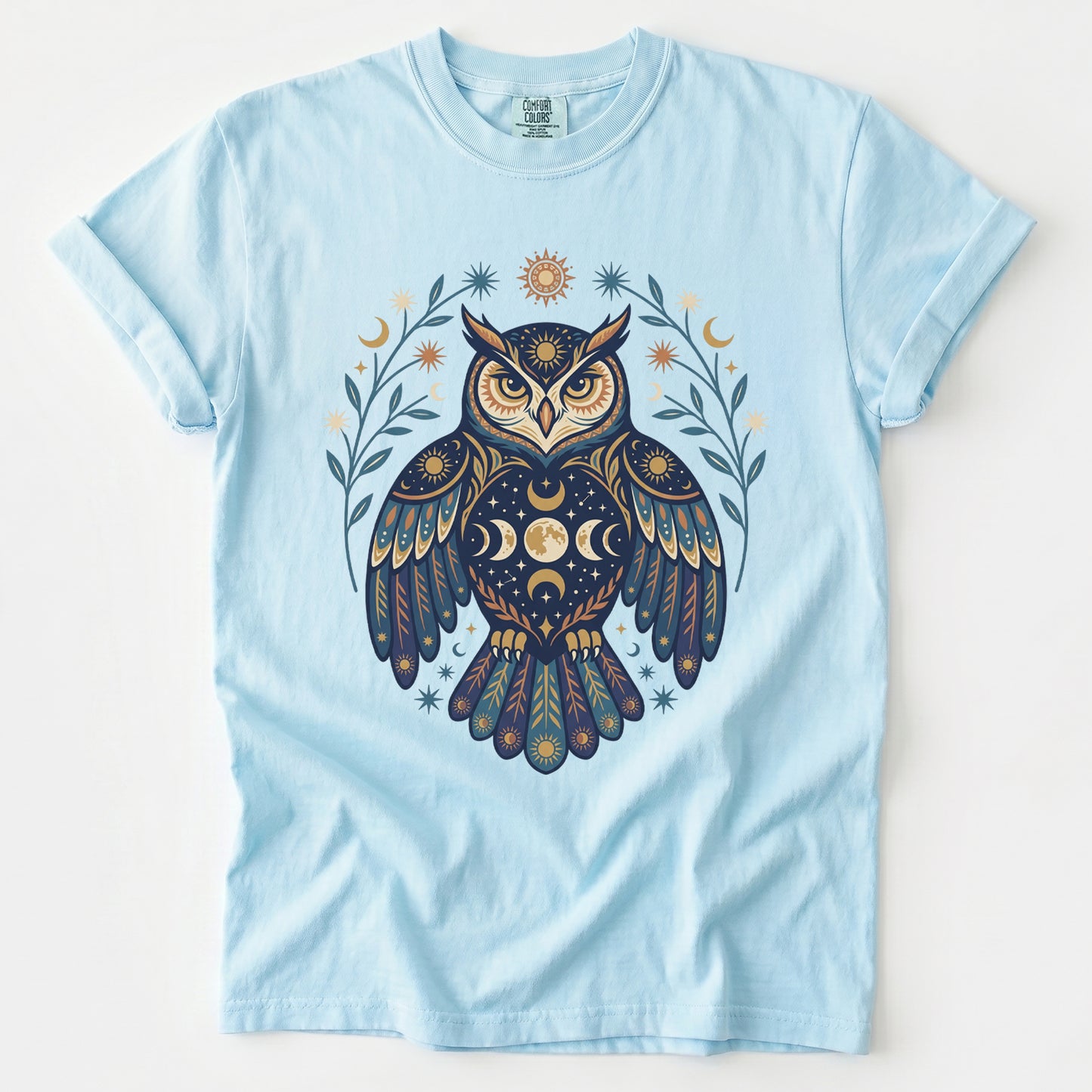 Mystic Celestial Owl Vintage Washed T-Shirt