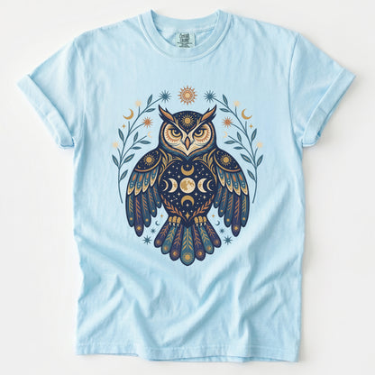 Mystic Celestial Owl Vintage Washed T-Shirt