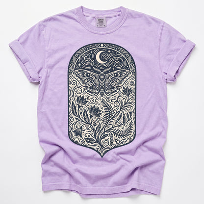 Mystic Moth Night Garden Vintage Washed T-Shirt