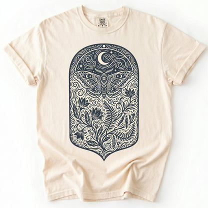 Mystic Moth Night Garden Vintage Washed T-Shirt