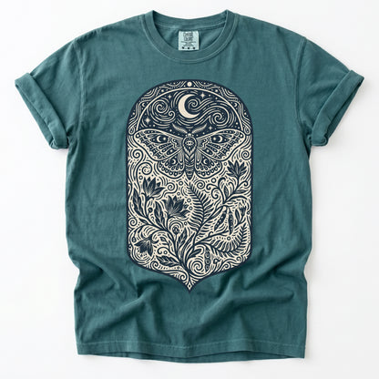 Mystic Moth Night Garden Vintage Washed T-Shirt