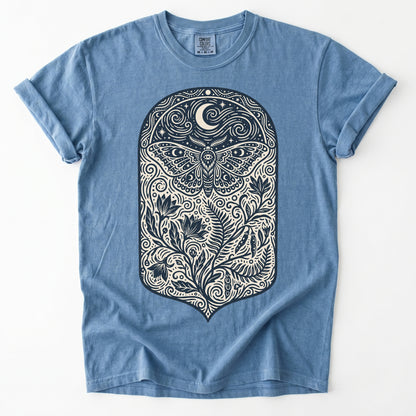 Mystic Moth Night Garden Vintage Washed T-Shirt