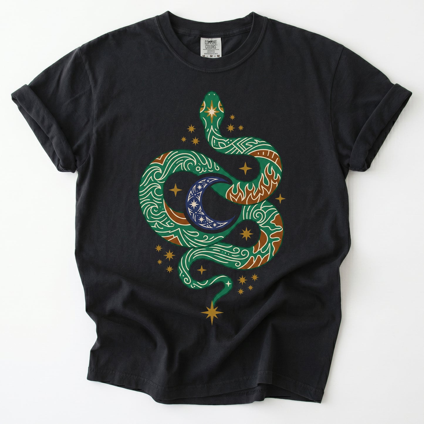 Mystical Celestial Serpent Vintage Washed T-Shirt