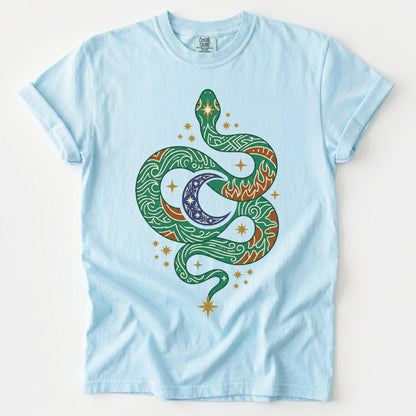 Mystical Celestial Serpent Vintage Washed T-Shirt