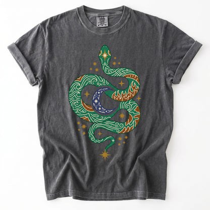 Mystical Celestial Serpent Vintage Washed T-Shirt