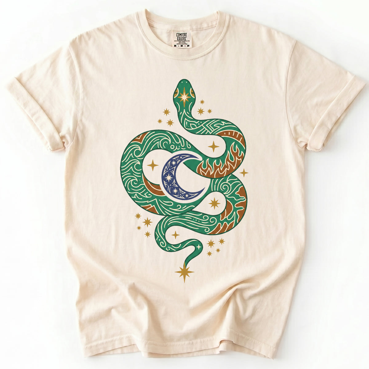 Mystical Celestial Serpent Vintage Washed T-Shirt