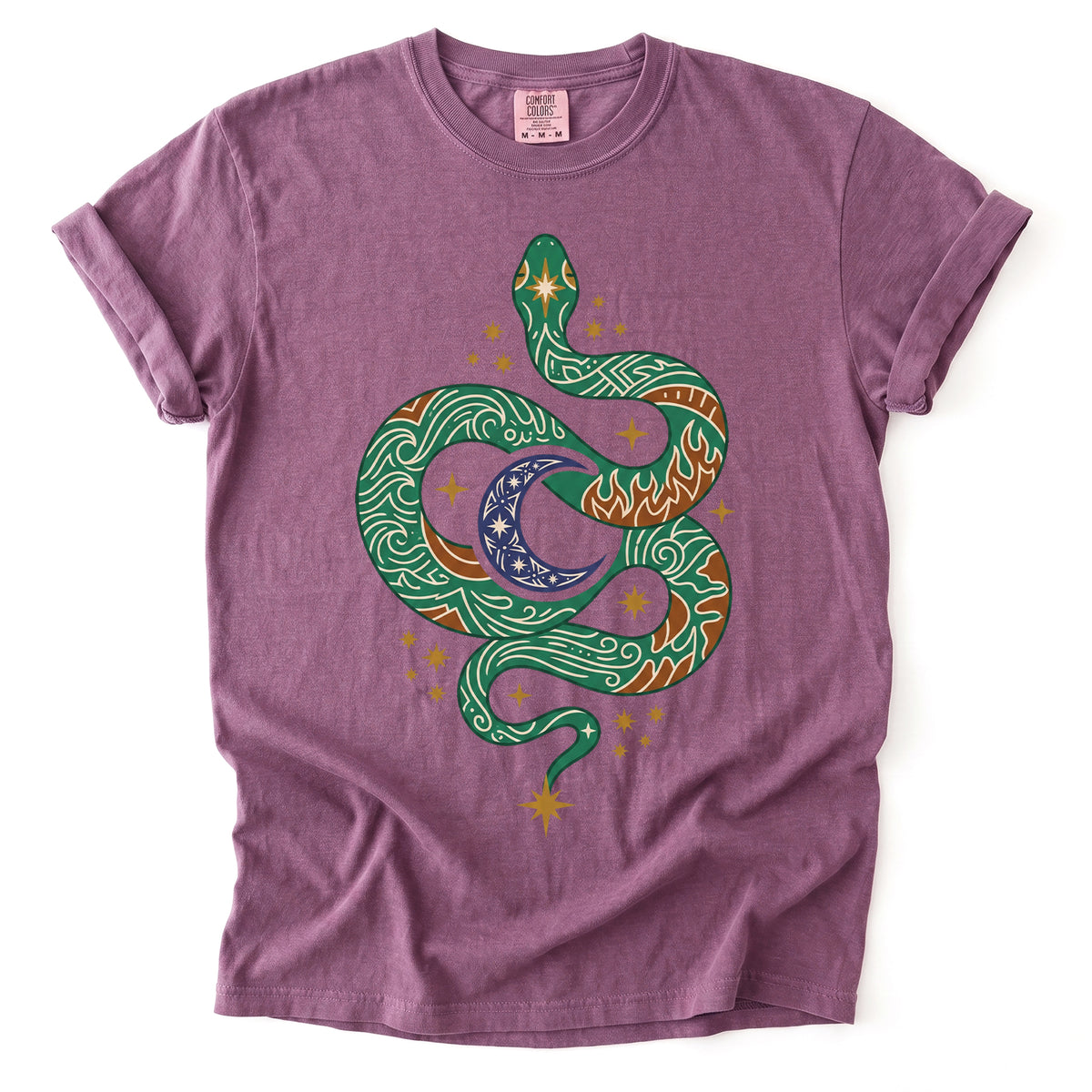 Mystical Celestial Serpent Vintage Washed T-Shirt