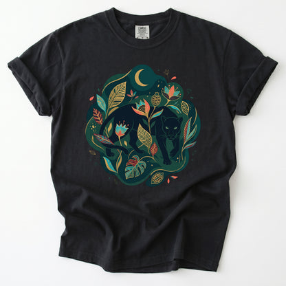 Mystical Jungle Panther Vintage Washed T-Shirt