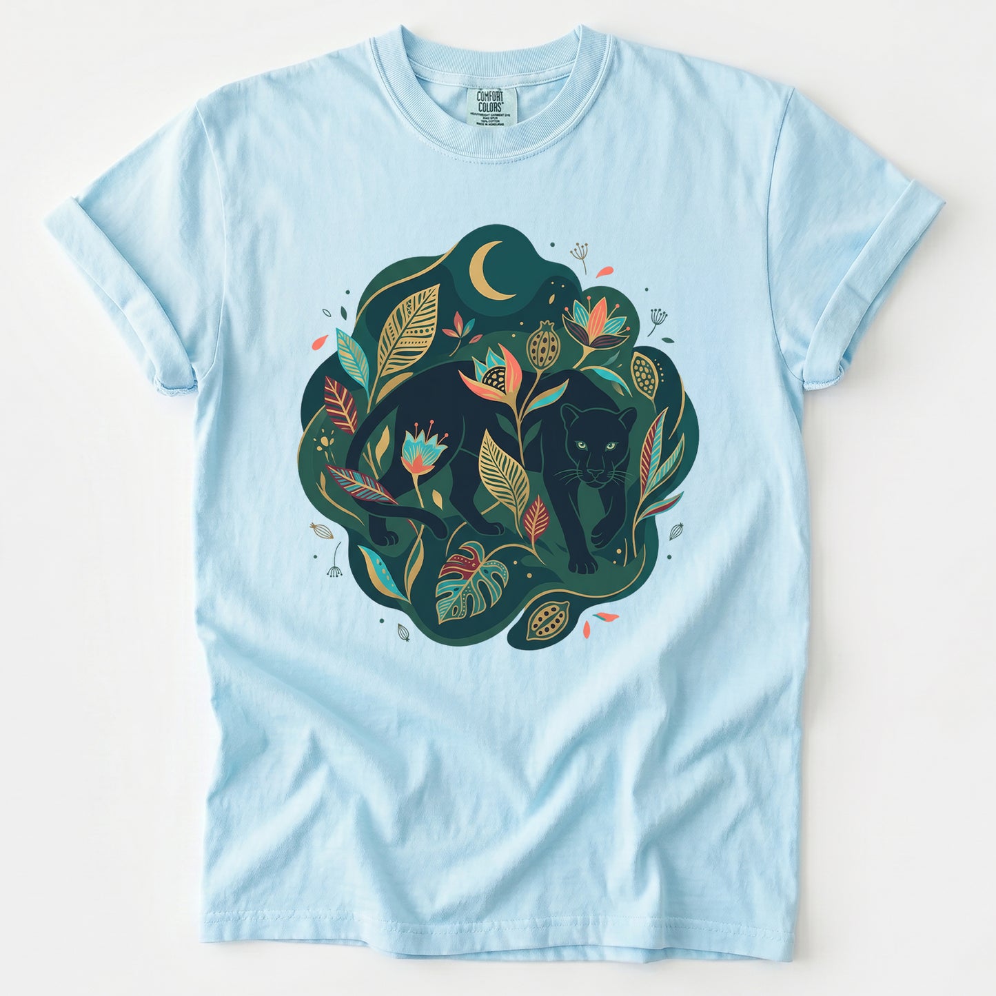 Mystical Jungle Panther Vintage Washed T-Shirt