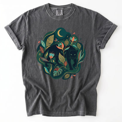Mystical Jungle Panther Vintage Washed T-Shirt