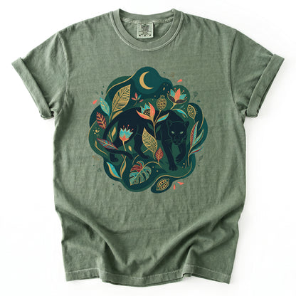 Mystical Jungle Panther Vintage Washed T-Shirt