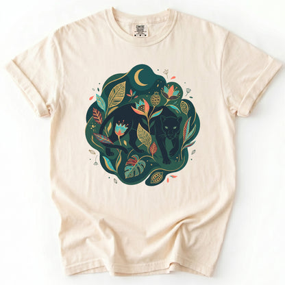 Mystical Jungle Panther Vintage Washed T-Shirt