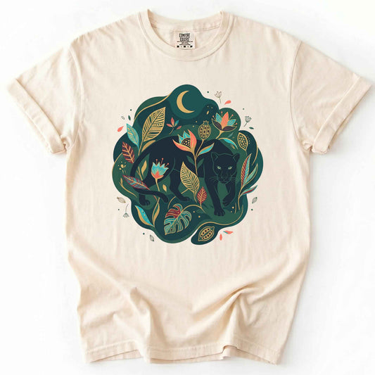 Mystical Jungle Panther Vintage Washed T-Shirt