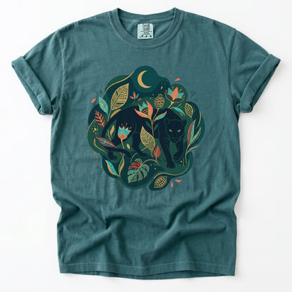 Mystical Jungle Panther Vintage Washed T-Shirt