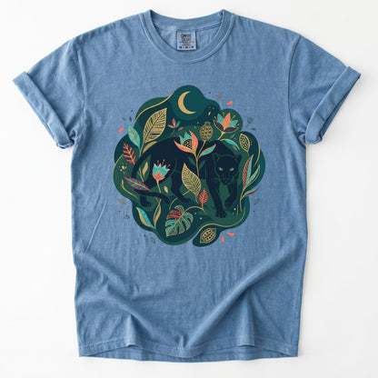 Mystical Jungle Panther Vintage Washed T-Shirt