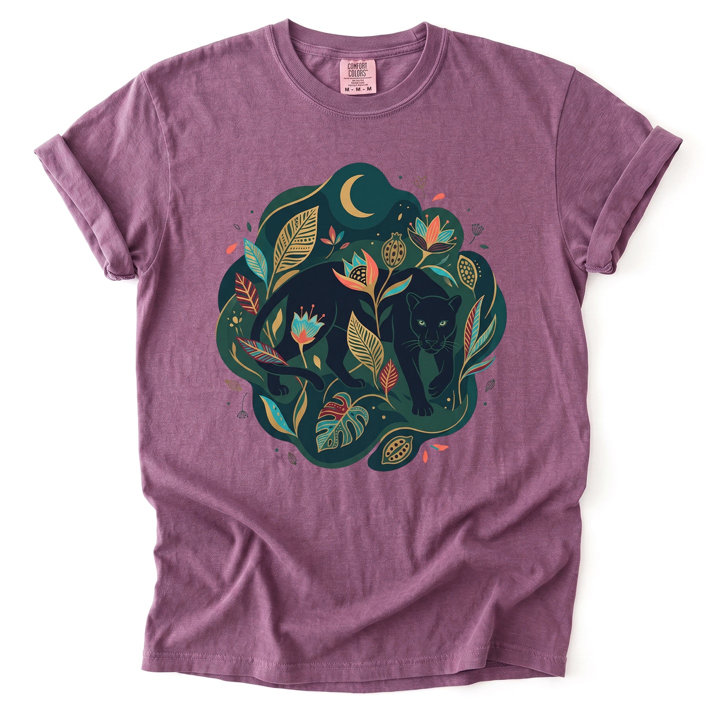 Mystical Jungle Panther Vintage Washed T-Shirt