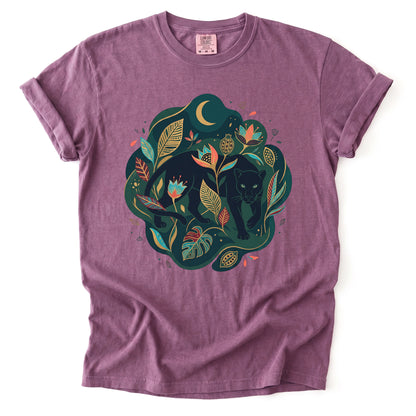 Mystical Jungle Panther Vintage Washed T-Shirt